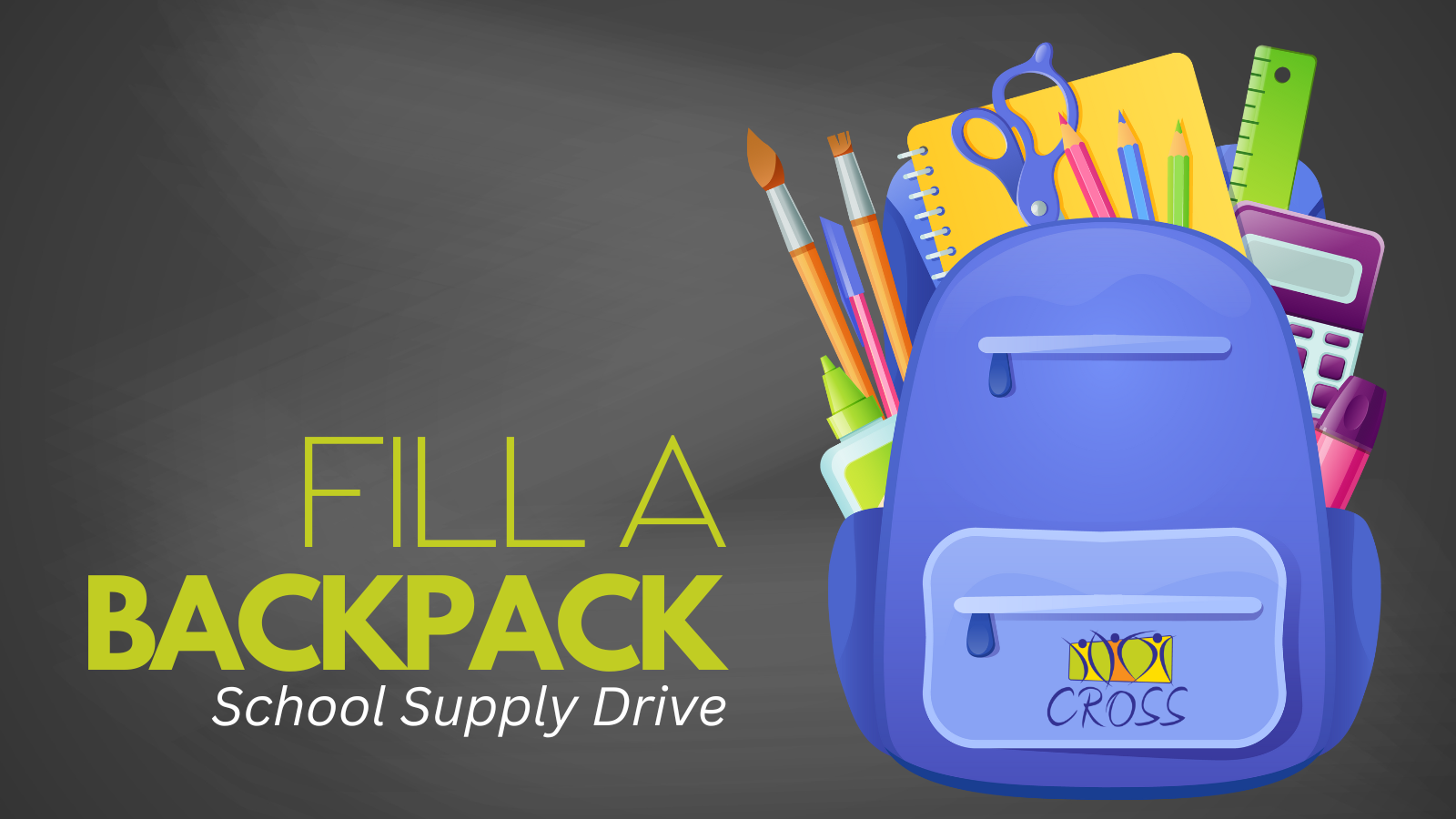 Fill a backpack school supply drive