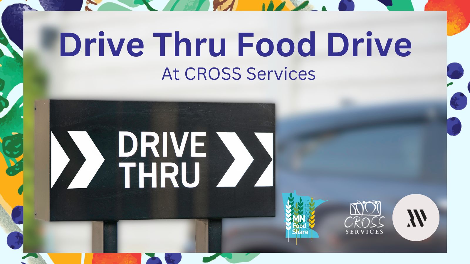 Drive Thru Food Drive at CROSS Services