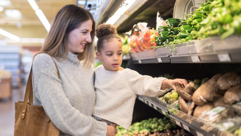 Mom and Daughter Grocery Shopping - Financial Giving - CROSS Services Page